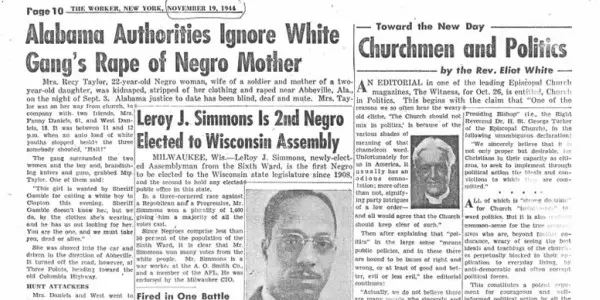 THE RAPE OF RECY TAYLOR: One Story on the Systemic Silencing of Black Women