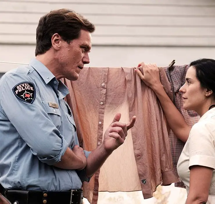 A drifter (Shea Whigham) kills a traveling preacher and takes his place at a small-town church, but the police chief (Michael Shannon) suspects foul play.